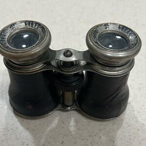 Vintage Black and Silver Binoculars steampunk